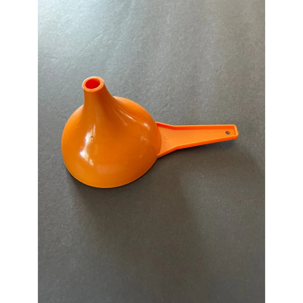 Vintage Tupperware Orange Funnel Long Handle Kitchen Tool 1227-4 Retro